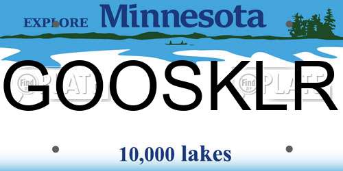 GOOSKLR Minnesota License Plate