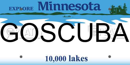 GOSCUBA Minnesota License Plate