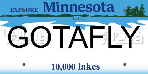 GOTAFLY Minnesota License Plate