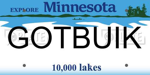 GOTBUIK Minnesota License Plate