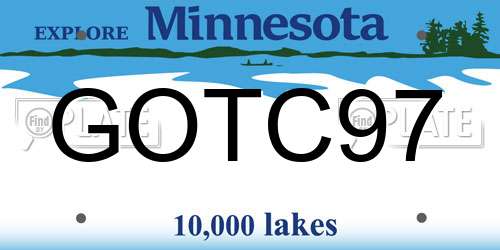 GOTC97 Minnesota License Plate