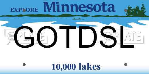 GOTDSL Minnesota License Plate