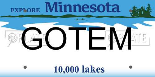 GOTEM Minnesota License Plate