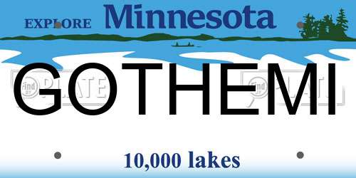 GOTHEMI Minnesota License Plate