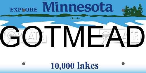 GOTMEAD Minnesota License Plate