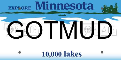 GOTMUD Minnesota License Plate