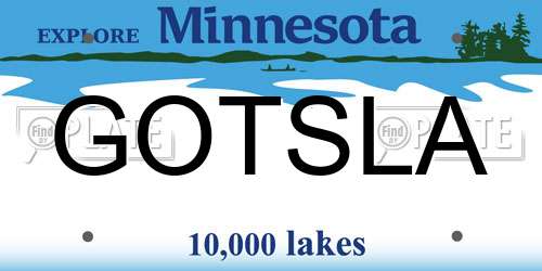 GOTSLA Minnesota License Plate