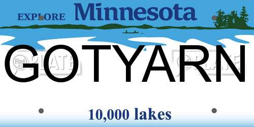 GOTYARN Minnesota License Plate