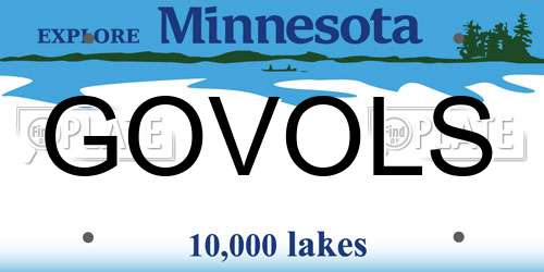GOVOLS Minnesota License Plate