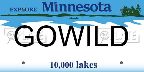 GOWILD Minnesota License Plate