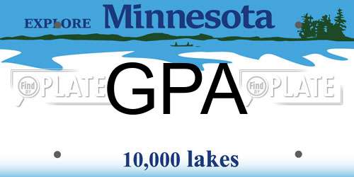 GPA Minnesota License Plate