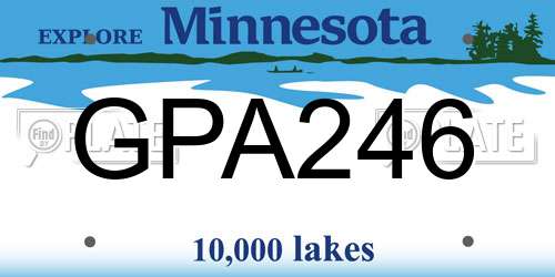 GPA246 Minnesota License Plate