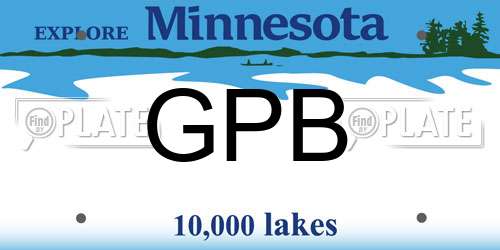 GPB Minnesota License Plate