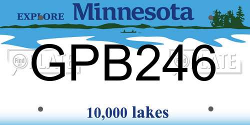 GPB246 Minnesota License Plate