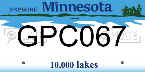 GPC067 Minnesota License Plate