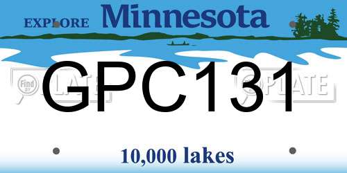 GPC131 Minnesota License Plate