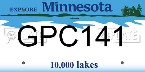 GPC141 Minnesota License Plate
