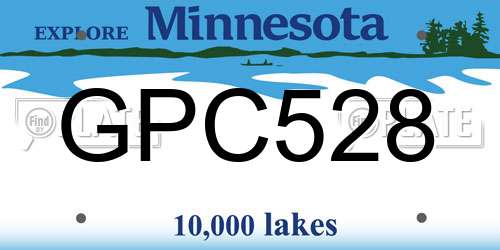 GPC528 Minnesota License Plate