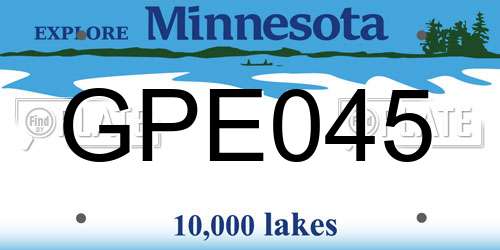 GPE045 Minnesota License Plate