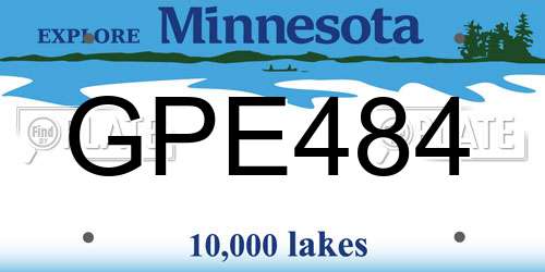 GPE484 Minnesota License Plate