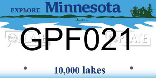GPF021 Minnesota License Plate