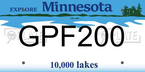 GPF200 Minnesota License Plate