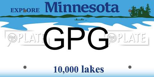 GPG Minnesota License Plate