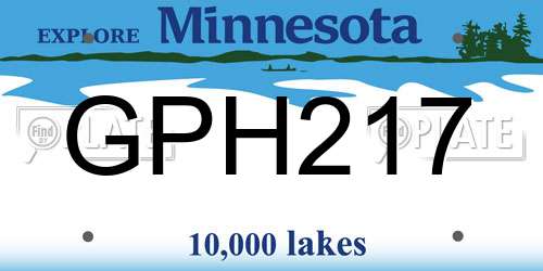 GPH217 Minnesota License Plate