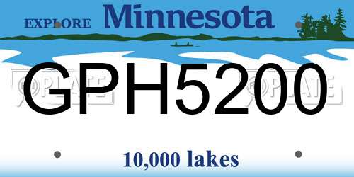 GPH5200 Minnesota License Plate