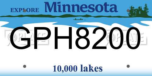 GPH8200 Minnesota License Plate