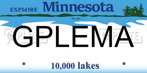 GPLEMA Minnesota License Plate