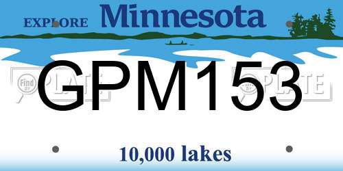 GPM153 Minnesota License Plate