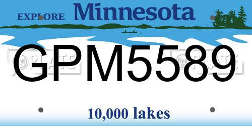 GPM5589 Minnesota License Plate