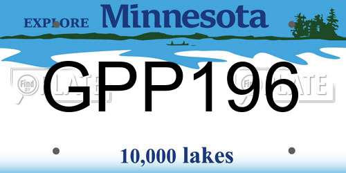 GPP196 Minnesota License Plate