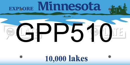 GPP510 Minnesota License Plate
