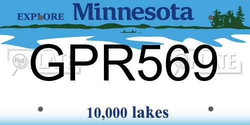 GPR569 Minnesota License Plate