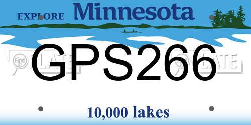 GPS266 Minnesota License Plate
