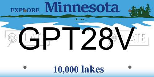 GPT28V Minnesota License Plate