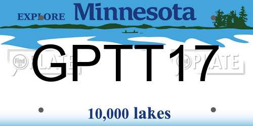 GPTT17 Minnesota License Plate