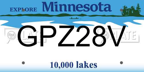 GPZ28V Minnesota License Plate