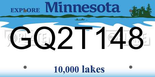 GQ2T148 Minnesota License Plate