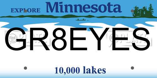 GR8EYES Minnesota License Plate