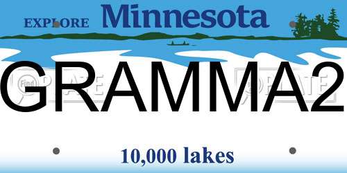 GRAMMA2 Minnesota License Plate