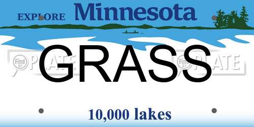 GRASS Minnesota License Plate