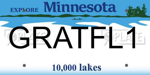 GRATFL1 Minnesota License Plate