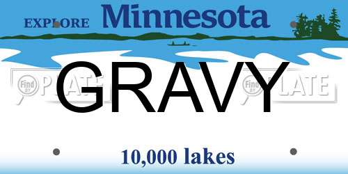 GRAVY Minnesota License Plate