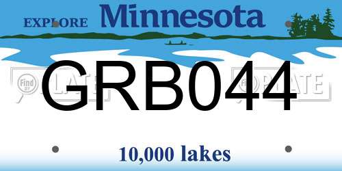 GRB044 Minnesota License Plate