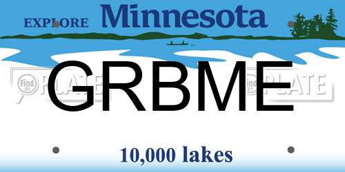 GRBME Minnesota License Plate