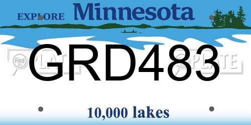 GRD483 Minnesota License Plate