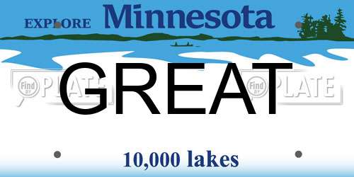 GREAT Minnesota License Plate